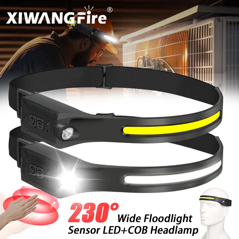 Fishing Headlamp - مصباح رأس LED قابل لإعادة الشحن،