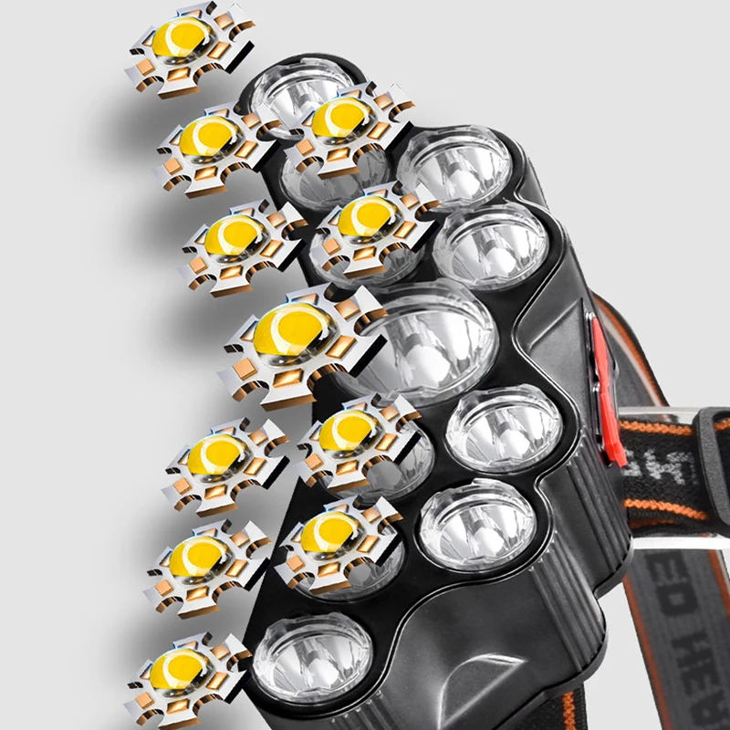 11 LED كشافات ضوء قوي رئيس مصب - مراجعة Fishing Headlamp وسعره